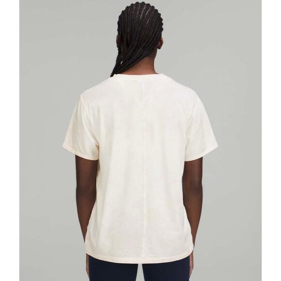 Lululemon All Yours Short Sleeve T-Shirt Cirrus Wash Lemon Strawberry Sz 8 - Picture 2 of 9